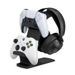 BRAINWAVZ The Gravitas - Headphone Stand & Game Controller Holder for Desk - Universal Design for All Types of Headsets & Gamepads (Black)